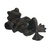 Фигура декоративная Лягушка отдыхает цвет: черный L18W9H9см