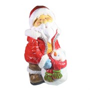Фигура декоративная Санта со снеговиком L28W21H43