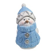Фигура декоративная Снегирь-мальчик (голубой)L8W10H15см
