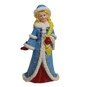 Фигура декоративная Снегурочка в красных варежках L7,5W5H14