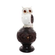 Фигурка декоративная "Сова" (с подсветкой), L9 W9 H19,5 см 262473