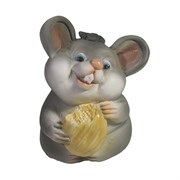 Фигурка декоративная Мышонок Жора (серый) L6,5 W6 H9 см