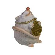 Фигурка декоративная Мышка с подвеской 1 рубль (белый) L4,5 W4 H5,5 см