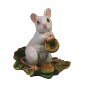 Фигурка декоративная Мышка Джуди (белый) L6 W4 H6,5 см