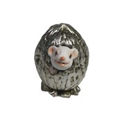 Фигурка декоративная Белый Джим в орешке (серебро) L5 W4 H4 см
