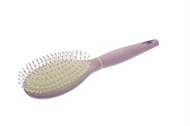 Щетка Dewal Beauty серия "Черничное мороженое " массажная, на подушке, с нейлоновым штифтом овальная