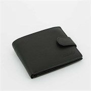 Портмоне S.Quire, натуральная воловья кожа, черный, наппа, 11,4 x 9,2 x 1 см