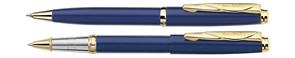 Набор: ручка шариковая + роллер Pierre Cardin PEN and PEN. Цвет - синий.