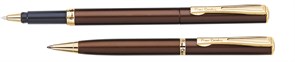 Набор Pierre Cardin PEN and PEN: ручка шариковая + роллер.Корпус - латунь. Упаковка Е или E-1