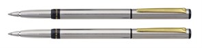 Набор Pierre Cardin PEN and PEN: ручка шариковая + роллер. Цвет - серебристый.