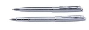 Набор Pierre Cardin PEN and PEN: ручка шариковая + роллер. Цвет - серебристый.
