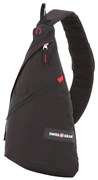 Рюкзак SWISSGEAR с одним плечевым ремнем, черный/красный, 25x15x45 см, 7 л
