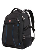 Рюкзак SWISSGEAR, 15”,чёрный/синий, полиэстер 900D/рипстоп, 36x19x47 см, 32 л