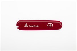 Передняя накладка с лого Camping для ножей VICTORINOX 91 мм 1.3763.71 и 1.3613.71, красная