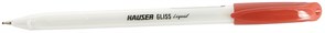 Шариковая ручка Hauser Gliss Pearl, пластик, цвет красный