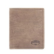 Бумажник KLONDIKE «Finn», натуральная кожа в коричневом цвете, 10 х 11,5 см