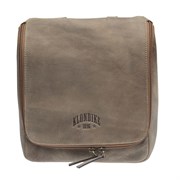 Несессер KLONDIKE «Blake», винтажная кожа в коричневом цвете, 22 х 28 х 7,5 см
