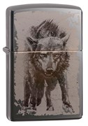 Зажигалка Zippo Wolf Design с покрытием Black Ice® 49073