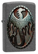 Зажигалка Zippo Metal Dragon Shield Design с покрытием Iron Stone™ 49072