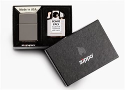 Подарочный набор Zippo, зажигалка Black Ice® и вставной блок для трубок 29789