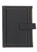 Записная книжка Pierre Cardin в обложке, черная, 21,5 х 15,5, 3,5 см