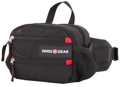 Сумка на пояс SWISSGEAR, черный, полиэстер M2, 23х10х15 см