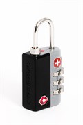 Замок кодовый TSA SWISSGEAR, черный, цинковый сплав и AБС-пластик, 3 x 1,3 x 6,5 см