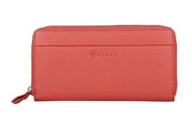Кошелёк Cross Colors Coral, кожа наппа, фактурная, цвет коралловый