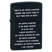 Широкая зажигалка Zippo ZPP CRD black matte 24710