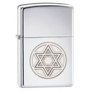 Широкая зажигалка Zippo Star OF DAVID 28288