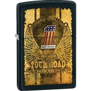 Широкая зажигалка Zippo Harley Davidson Your Road Zippo 28350