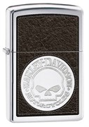 Широкая зажигалка Zippo Harley-Davidson Skull 28484