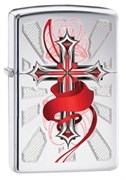 Широкая зажигалка Zippo Cross 28526