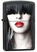 Широкая зажигалка Zippo Woman Red Lips 28536