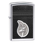 Широкая зажигалка Zippo Leather Stitching with Z 28800
