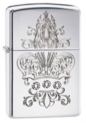 Широкая зажигалка Zippo Cross-Fleur De Lis Swarov 28805