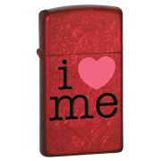 Узкая зажигалка Zippo I Love Me 24352