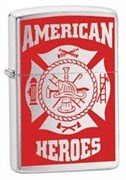 Широкая зажигалка Zippo American Hero Firefighter 24354