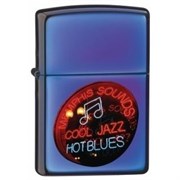 Широкая зажигалка Zippo Jazzin' Blues 21094