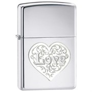 Широкая зажигалка Zippo Love 24459