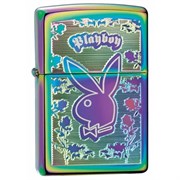 Широкая зажигалка Zippo Playboy spectrum 24447