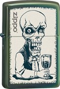 Широкая зажигалка Zippo Skeleton Bartender 28679