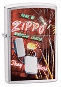 Широкая зажигалка Zippo Neon Sign 24069