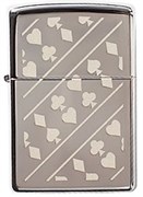 Широкая зажигалка Zippo Card Suits 150