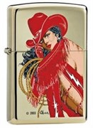 Широкая зажигалка Zippo Olivia 20595