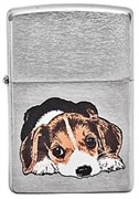 Широкая зажигалка Zippo Beagle Pup 200