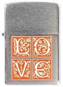 Широкая зажигалка Zippo LOVE 200