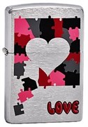 Широкая зажигалка Zippo Love Puzzle 200