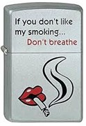 Широкая зажигалка Zippo Don`t breathe 205