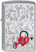 Широкая зажигалка Zippo Love Locked 205